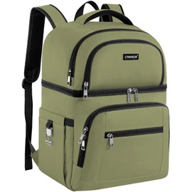 Cooler Backpack,Insulated Backpack Cooler Leakproof Double Deck Cooler Bag for Men Women RFID Lunch Backpack