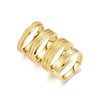 GIGB PBDK 4Pcs 18K Gold Rings Set for Women Men