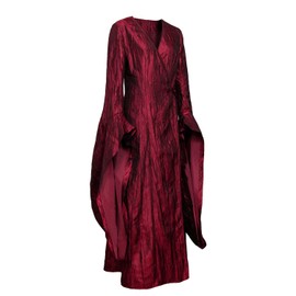 The Red Woman Melisandre Cosplay Costume Renaissance Medieval Maxi Dress Victorian Irish Gothic Retro Gown (Large)