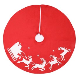 Christmas Tree Skirts Christmas Tree Skirt Faux Fur Tree Base Covers Christmas Tree Stand Cover Round Shape Christmas Tree Stand Rug for Party, Holiday, Home Decor, Christmas Decoration 100 cm