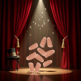 Wentoenapp 10Pcs Magic Trick Fingers Fake Thumb Tips Stage Show Prop Prank Magic Kits and Accessories Novelty Toys