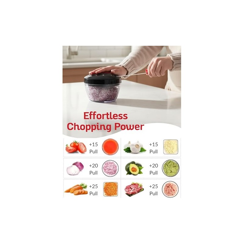 Picador manual de 400 ml – Picador de verduras de