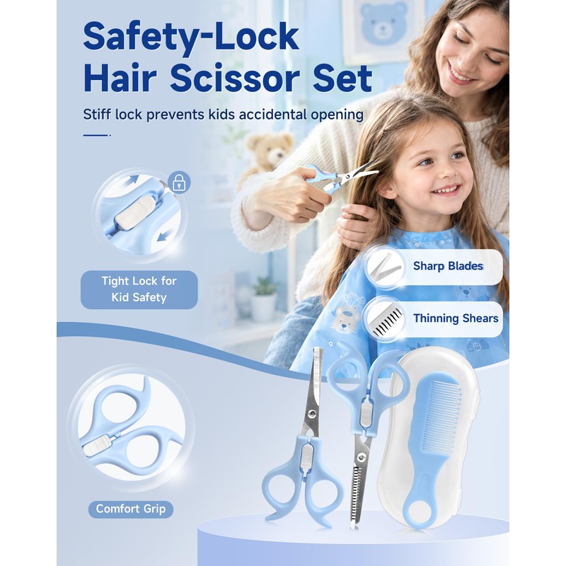 Baby Hair Clippers,Quiet Cordless Hair Trimmer Kit for Kids and