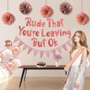 Leaving Retirement Decorations Banner Balloons - 26Pcs Rose Gold Rude