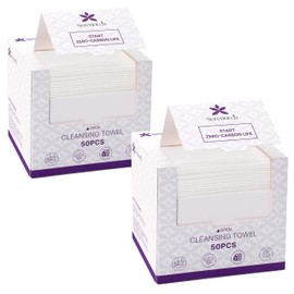 Serenorch Disposable Face Towels, 10" x 12", Ultra Thick Face Towelettes for All Skin Types, Extra Soft Makeup Remover Dry Wipes, 100 Count