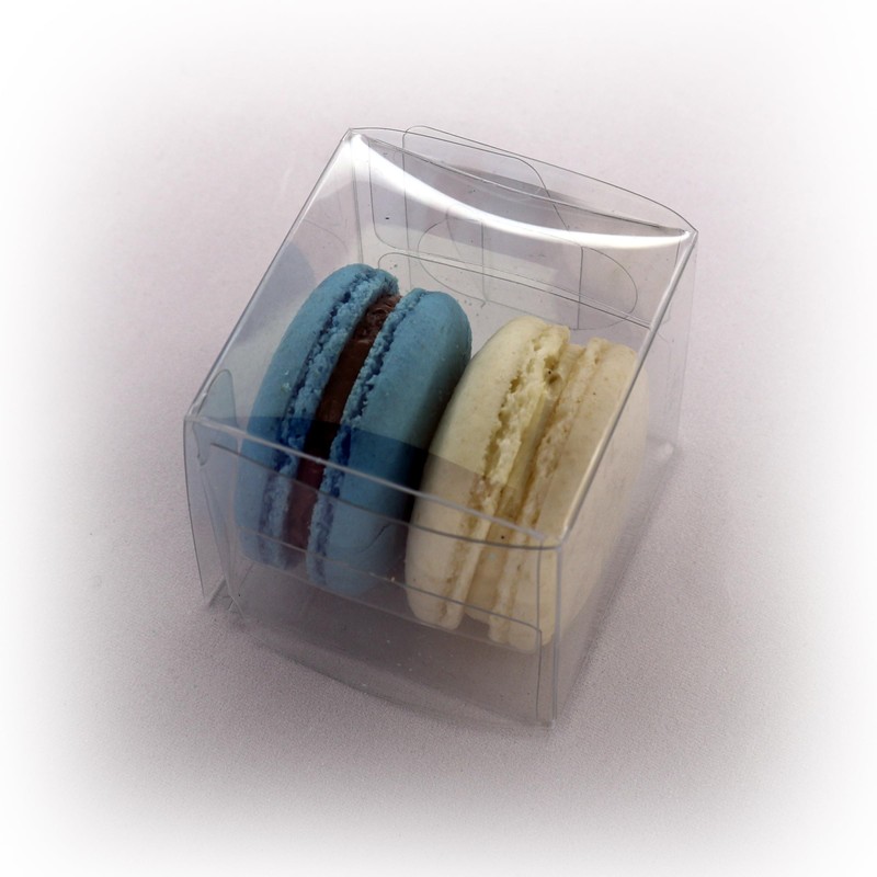 French Macarons Party Favors - 10 Pack (Blue & White)