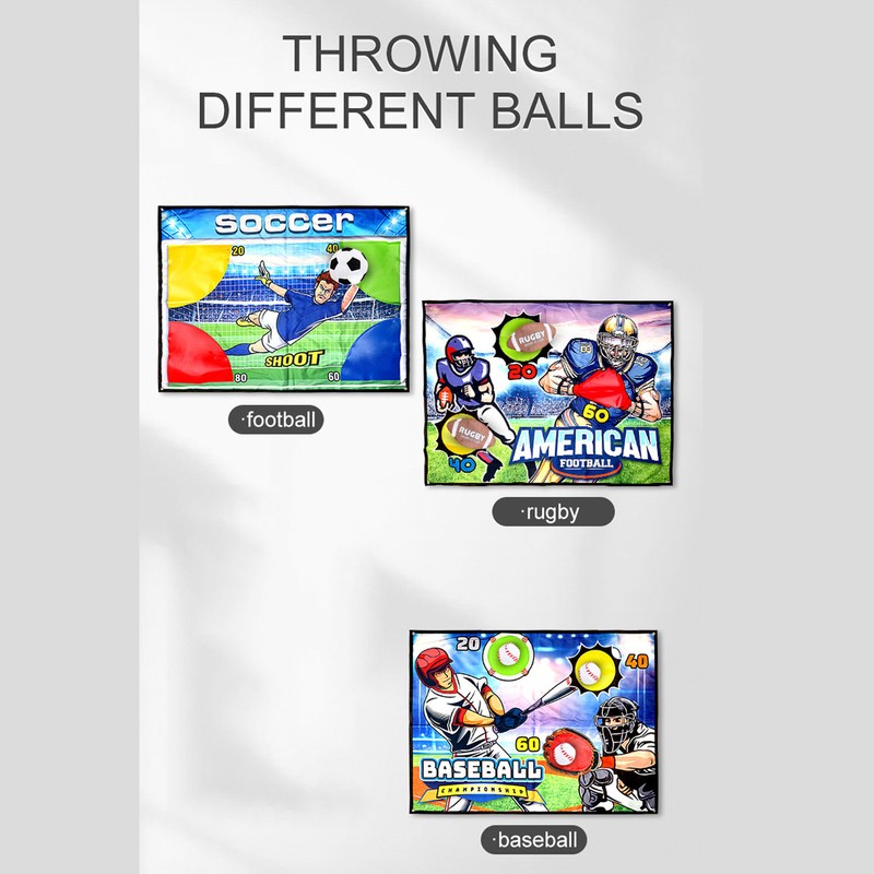 Ball Toss Target Games Parent Child Interaction Scoring Ball Throwing