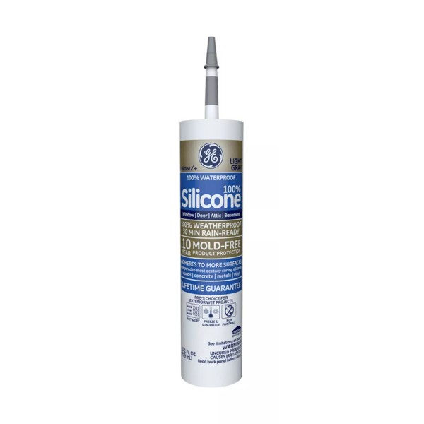 General Electric Light Gray Silicone Window & Door Sealant​ 10.1