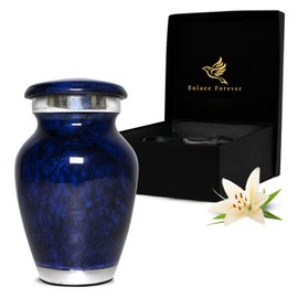 Small Urns for Human Ashes Keepsake - Mini Urn for Ashes for Women - Marble Urns for Men - Honor Your Loved One with Small Cremation Urn - Funeral Urn for Male, Female & Infants (Purple, Small)