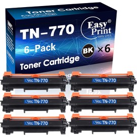 EASYPRINT Compatible TN770 Toner Cartridges Replacement for TN-770 Used for Brother HL-L2370DW HL-L2370DWXL MFC-L2750DW MFC-L2750DWXL Printer (Black, 6-Pack)