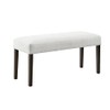 Roundhill Furniture Madison Contemporary Upholstered Dining Bench, Gray