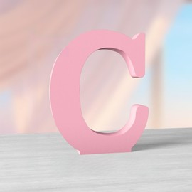 Aruatu 6 Inch Pink Wood Letters - Unfinished Wood Letters for Wall Decor & Craft Projects