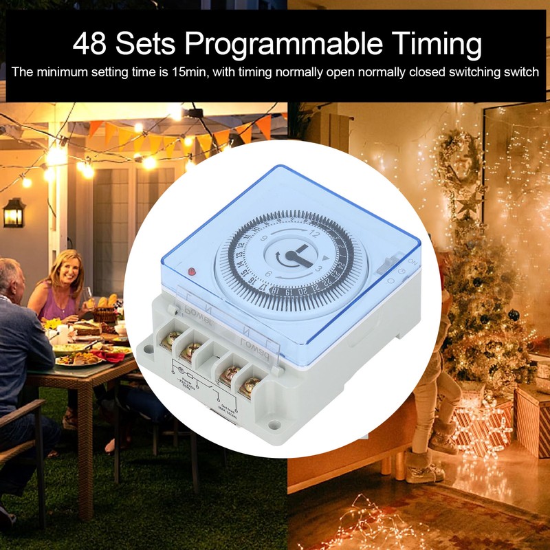 24 Hour Mechanical Time Switch Automatic Power Off Quick Connect