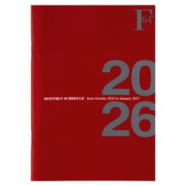 Kyokuto PBF75DR26 Notebook, 2026, Begins October 2025, FOBCOOP B6, Monthly, Dark Red