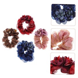 OHPHCALL 4pcs Hair Scrunchies for Women Ponytail Holders Stylish Hair Accessories for Daily Wear and Parties Comfortable Material