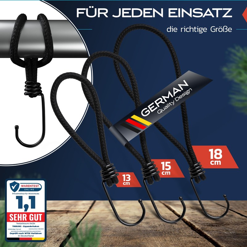 TRIBURG Expander with Hooks [Pack of 25 / 18 cm]