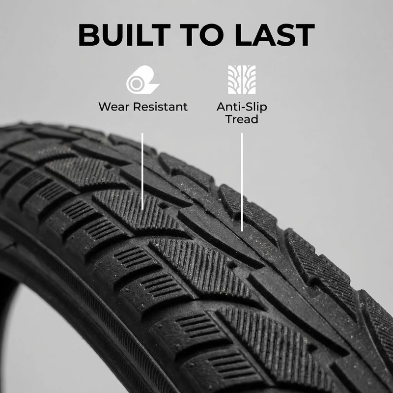 20x1.75 Solid Bike Tire for Boys and Girls Bikes, 20inch