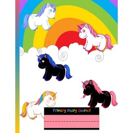 Primary Story Journal: ๊Unicorn Day, Dotted Midline and Picture Space | Grades K-2 School Exercise Book | 100 Story Pages