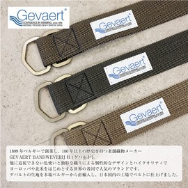 SWINGPLUS GEVALT GEVAERT Belt, W Ring, Herringbone, Reversible, Casual, Unisex, Made in Japan, One Size Fits Most, navy