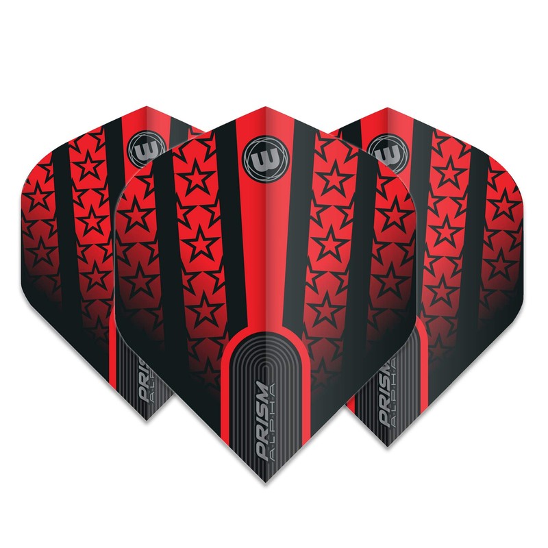 WINMAU Prism Alpha Red with Black Stars Extra Thick Dart
