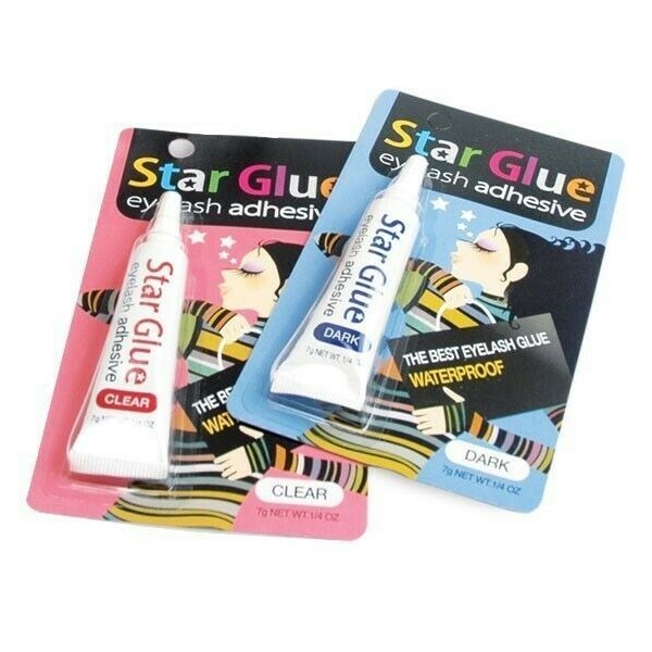 STAR GLUE Eyelash Adhesive - 2 pcs Dark & Clear The Best Waterproof Eyelash Glue