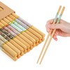 LOROTOCO 20Pairs Bamboo Chopstick Reusable Wooden Chop Sticks Washable Chinese