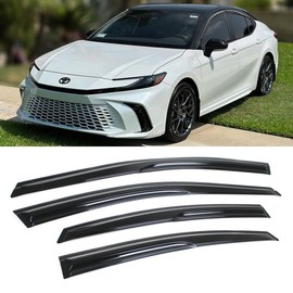 Fits for 2025 Toyota Camry Kamuri JDM 3D Wavy Mugen Style Window Visor Rain Guards Wind Deflector