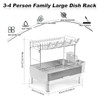 Ewaiira Large Dish Drying Rack, 304 Stainless Steel Dish Racks