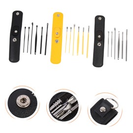 SAFIGLE 3Sets Portable Ear Cleaning Tools Ear Wax Removal Kit for Safe and Thorough Ear Care Lightweight and Durable Scoops for Adults