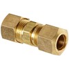 Anderson Metals 50062-06 50062 Brass Compression Tube Fitting, Union, 3/8"