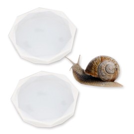 Tovyzalg Transparent Snail Catcher for Aquarium & Habitat - 2 Pack Silicone Snail Water Dish, Calcium Feeder Bowl, Hideout & Toilet | Safe Pet Habitat Accessories (M)