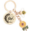 Sunflower Keychain Gifts for Women Girls - Bee Key Chain
