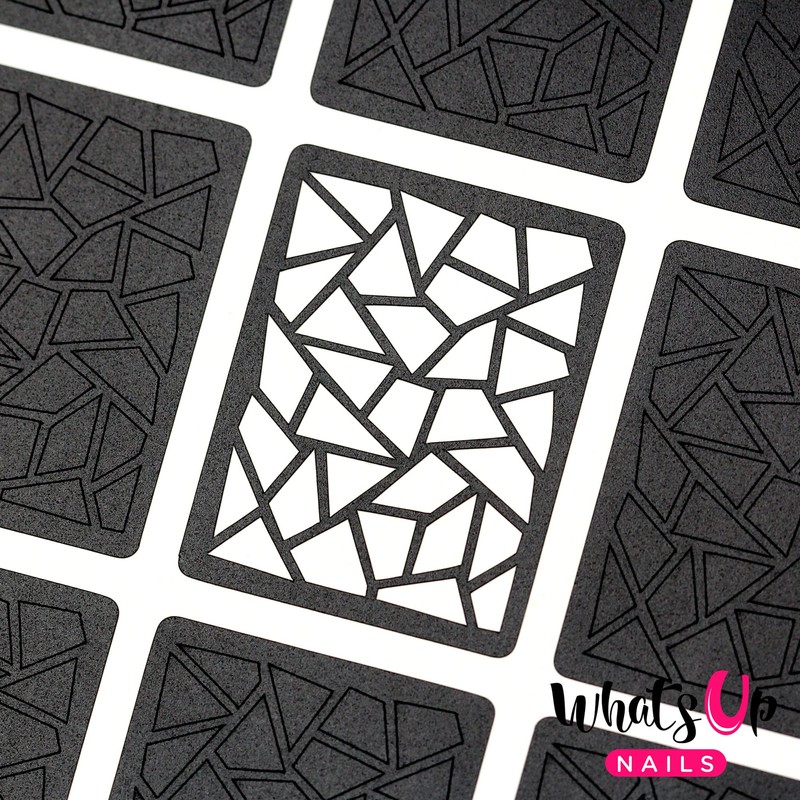 Whats Up Nails - Mosaic Vinyl Stencils for Nail Art
