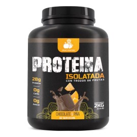 Fruit Protein Proteína Isolate 2kg 62 Servicios En Polvo Chocolate Y Piña