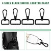 Keadic 48 Pcs 4 Size D Ring Swivel Lobster Clasp
