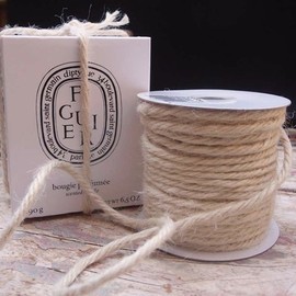 PoshNPretty Natural Burlap Jute Twine Cord - 1/8-Inch, 3.5mm x 25 Yards - Choose Colors (White)