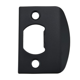 Design House 779348 Full Lip Square Corner Strike Plate, Matte Black