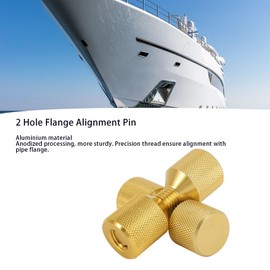 Pasadores de Alineación de Brida de Dos Orificios de 1-1/8" – Juego de 2 Piezas de Aluminio Anodizado para Tuberías, Bridas de 0.5"-14" y 150 PSI