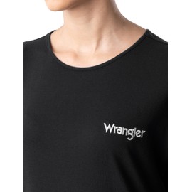 Wrangler Women's Jersey Top and Flannel Pant Sleep Pajama Set, Black/Merry Plaid