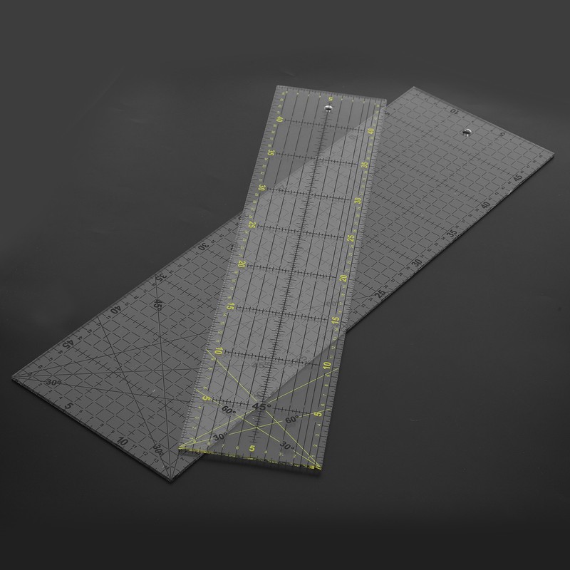 2Pcs Quilting Ruler MultiFunction Sewing Drawing Drafting Crafts Scale Measuring