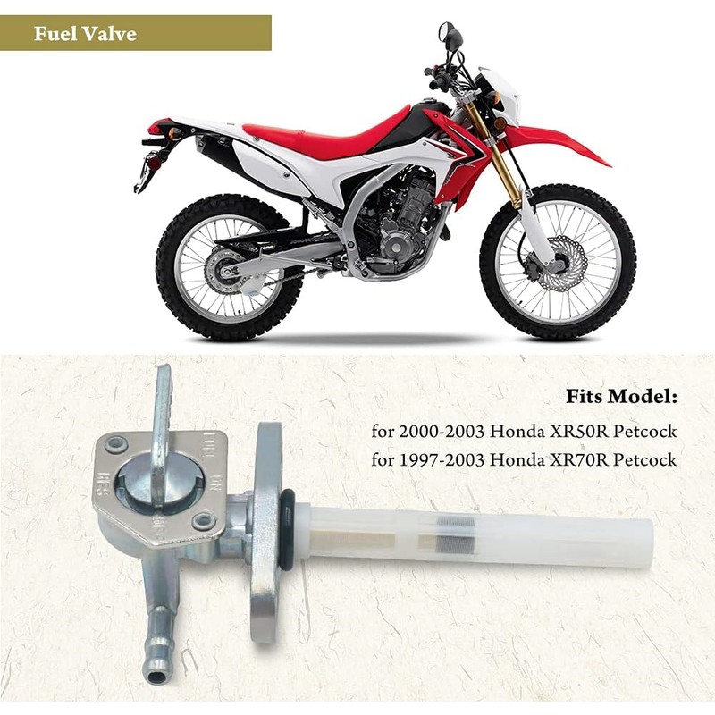 Fuel Valve Petcock Replacement for Hon-da XR50R XR70R XR80R XR100R