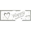Banner Sign Happy Anniversary 60"x20"