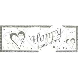 Banner Sign Happy Anniversary 60"x20"