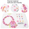Infant Monthly Milestone Blankets Unisex Soft Month Blanket Photo Background