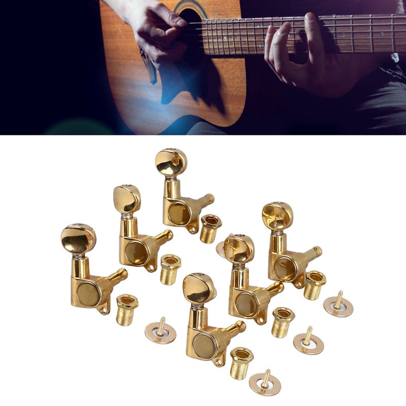 6Pcs Full Closed Guitar Tuning Key Accurate Fast Operation Stable