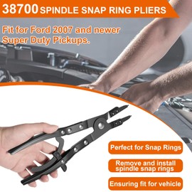 38700 Spindle Snap Ring Pliers Fit for Ford 2007 and newer Super Duty Pickups, with Ratchet Locking Design