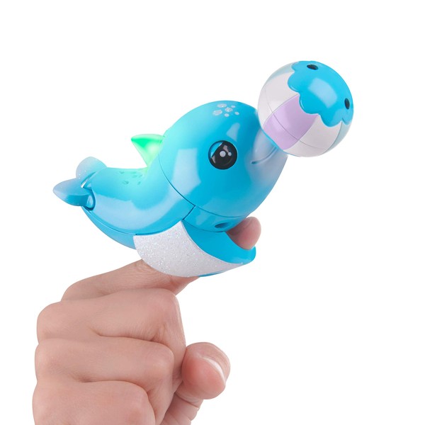 WowWee Fingerlings Baby Light-Up Dolphin - Blues (Blue) - Interactive Toy