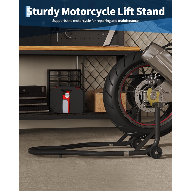Motorcycle Stand Lift Rear Wheels Lift 450LBS Capacity With U+L