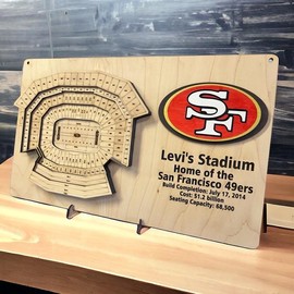 Wooden Sport Stadium Display - Team: Levi’s Stadium/San Francisco 49ers