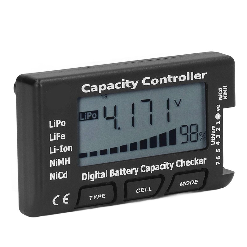 Digital Battery Capacity Checker Voltage Tester Capacity Percentage Meter for